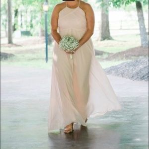 Bill levkoff petal pink bridesmaids dress